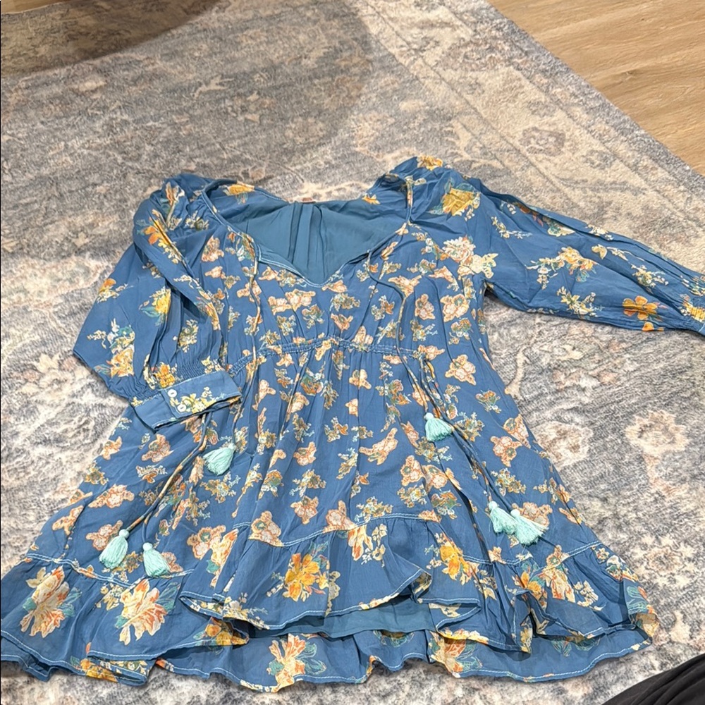 Free People Blue Floral Dress